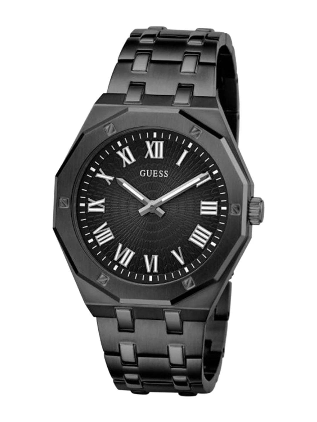 Guess Round 42mm Black Dial Analog Watch - GW0575G3