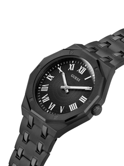 Guess Round 42mm Black Dial Analog Watch - GW0575G3