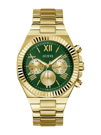 Guess Round 44mm Green Dial Analog Watch - GW0703G2