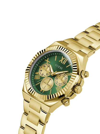 Guess Round 44mm Green Dial Analog Watch - GW0703G2