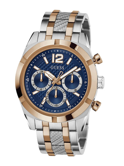Guess Round 44mm Blue Dial Analog Watch - GW0714G3