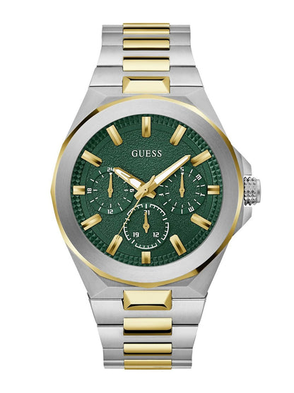 Guess Round 46mm Green Dial Analog Watch - GW0798G3