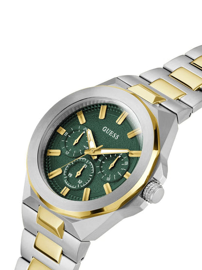 Guess Round 46mm Green Dial Analog Watch - GW0798G3