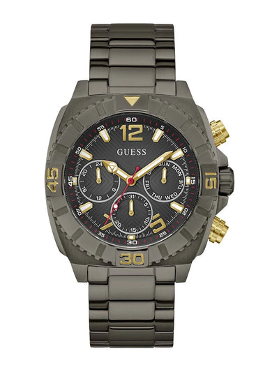 Guess Round 44mm Black Dial Analog Watch - GW0800G2