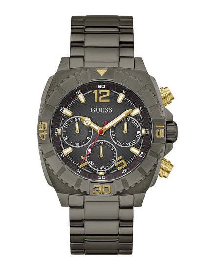 Guess Round 44mm Black Dial Analog Watch - GW0800G2
