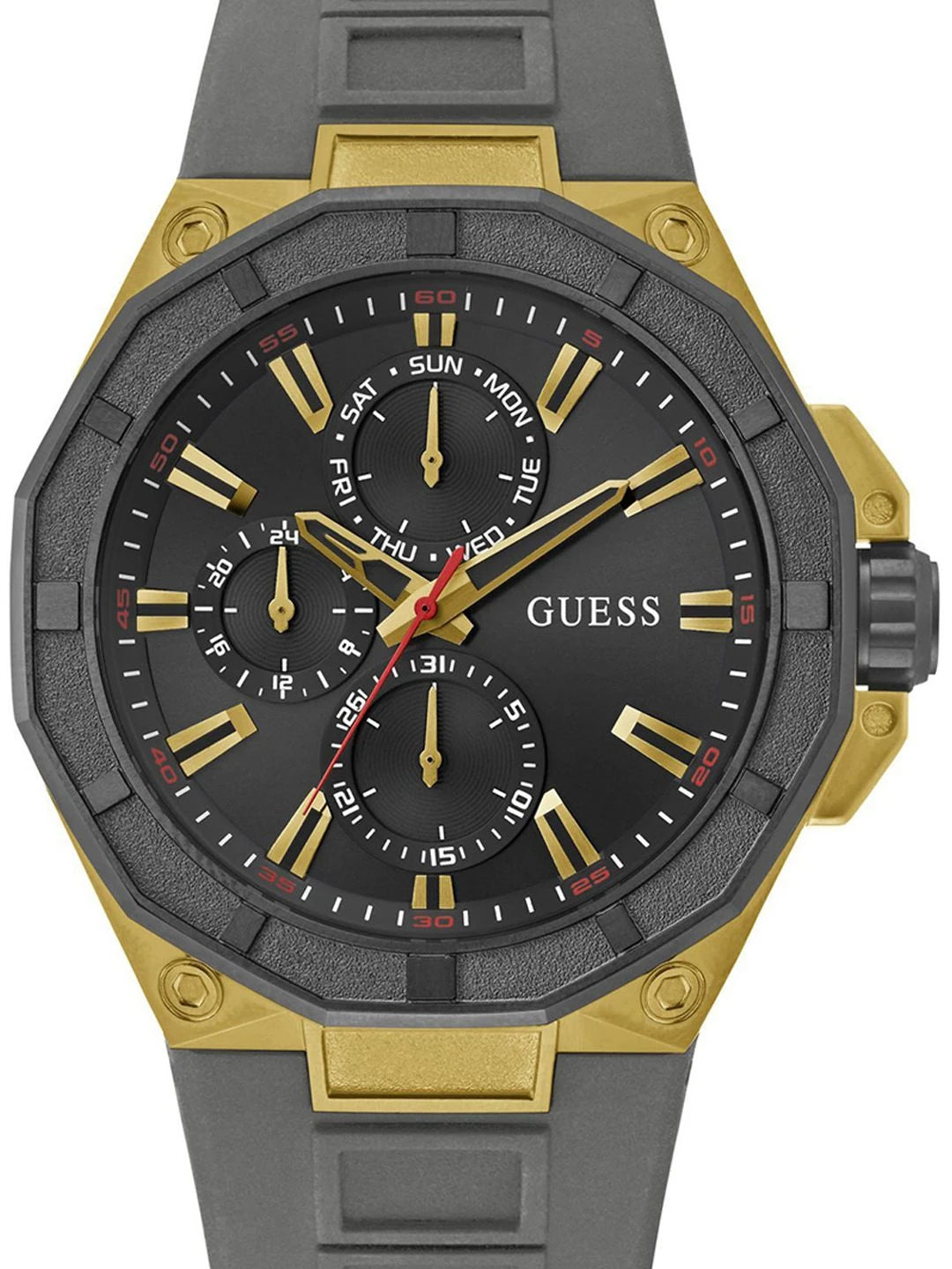 Guess Round 46mm Black Dial Analog Watch - GW0803G1