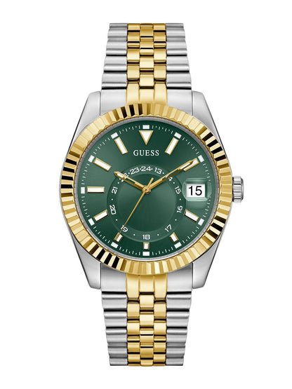 Guess Round 42mm Green Dial Analog Watch - GW0977G4