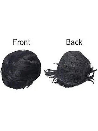 CRIBE Brown 6 Inch Full Head Synthetic Hair Wig for Men