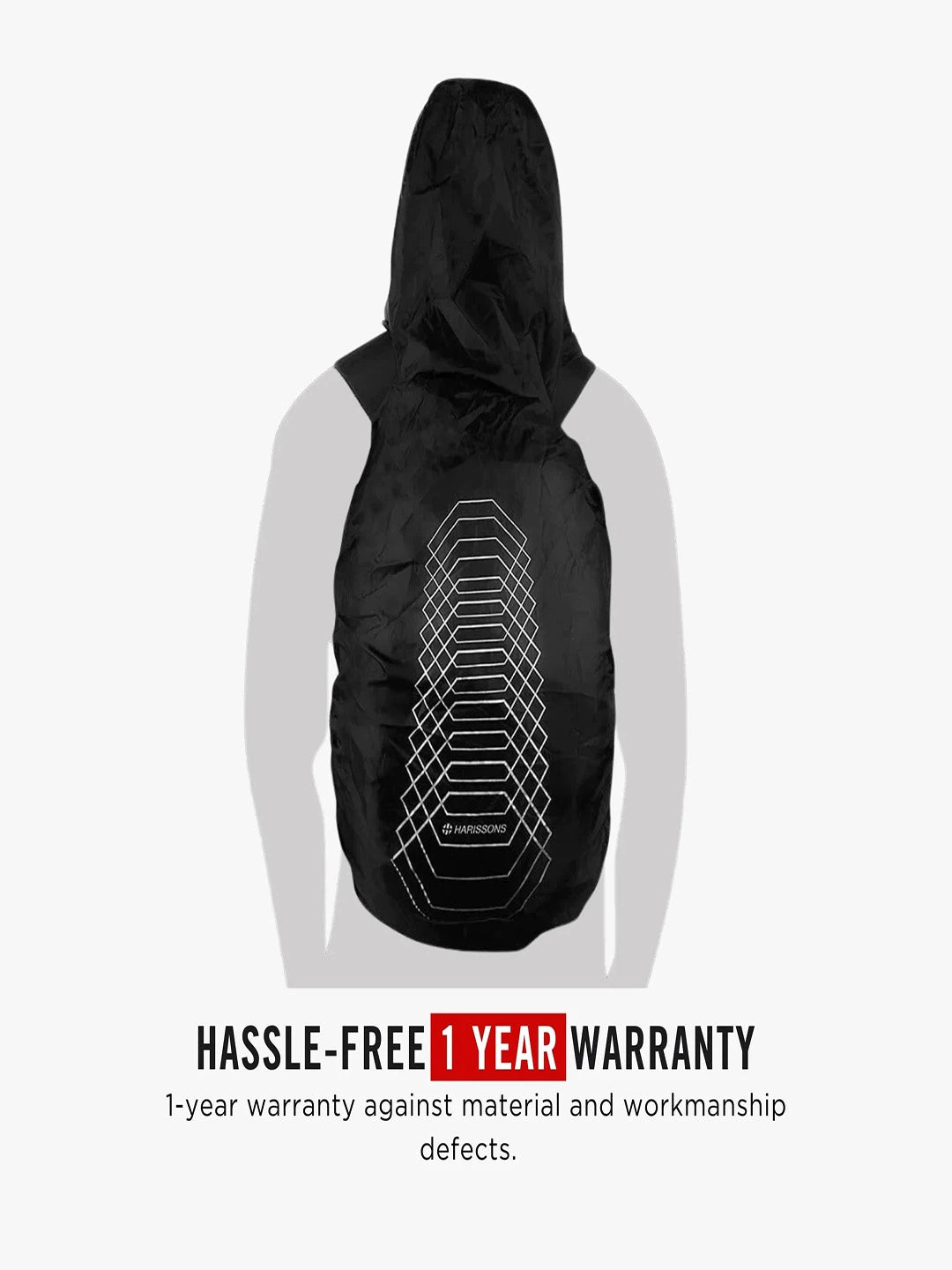 Harrison Bags Rain Cover Hoodie 3D Black Set Of 2