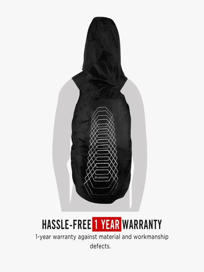 Harission Bags Rain Cover Hoodie 3D Black Set Of 2