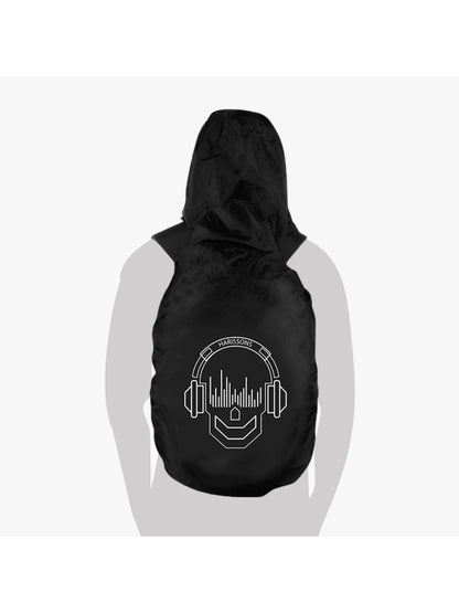 Harission Bags Rain Cover Hoodie Skull Black Set Of 2