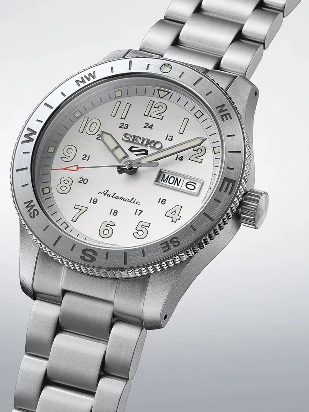 Seiko Dial & Stainless Steel Bracelet Style Straps Analogue Automatic Motion Powered Watch - HDB007K1