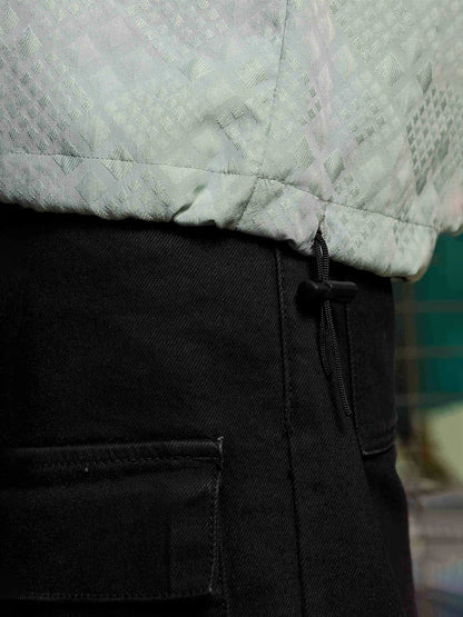 House Of Koala Green Oversized Textured Shirt Shacket