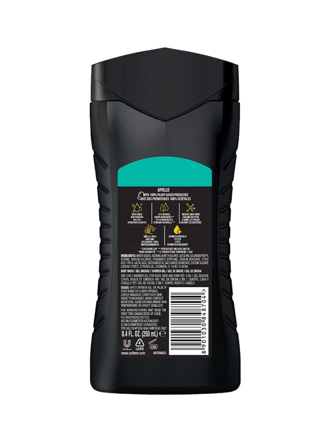 Axe 3 In 1 Body, Face & Hair Wash For Men  400ml