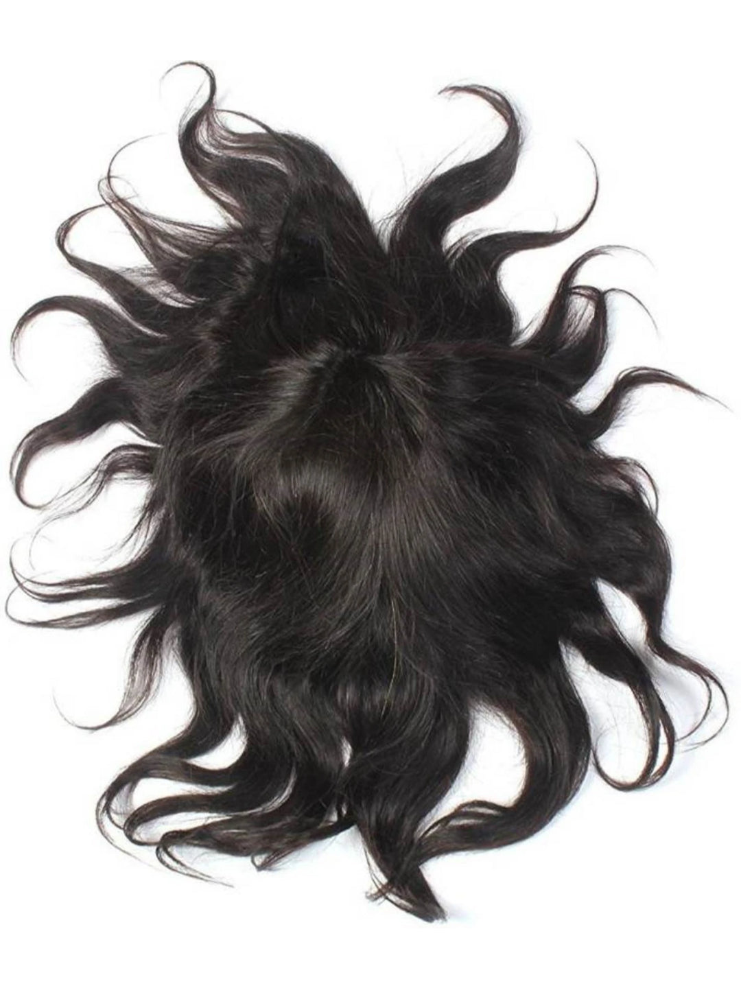 CRIBE Black 12 Inch Human Hair Patch Wig for Men