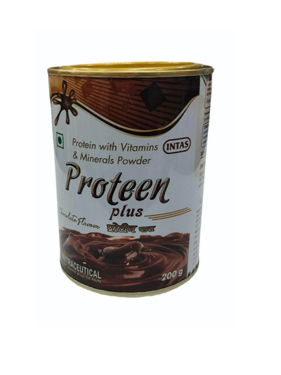 Intas Proteen Plus Protein Chocolate Flavoured Powder (200 g)
