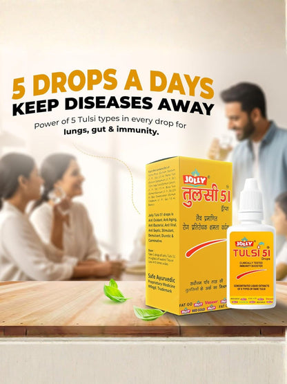 Jolly Tulsi 51 Drops 30 ml - (Pack of 2)