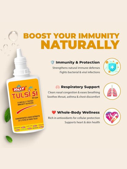Jolly Tulsi 51 Drops 30 ml - (Pack of 2)