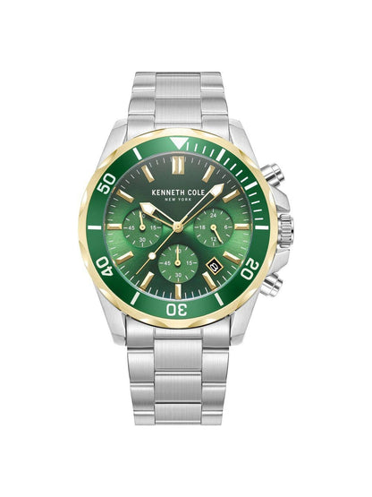 Kenneth Cole Round Green Dial Analog Watch - KCWGI0027102MN