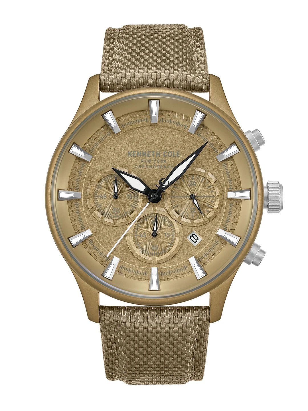 Kenneth Cole Quartz Khaki Round Dial Sports Watch - KCWGO0058403MNW