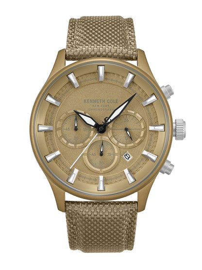 Kenneth Cole Quartz Khaki Round Dial Sports Watch - KCWGO0058403MNW