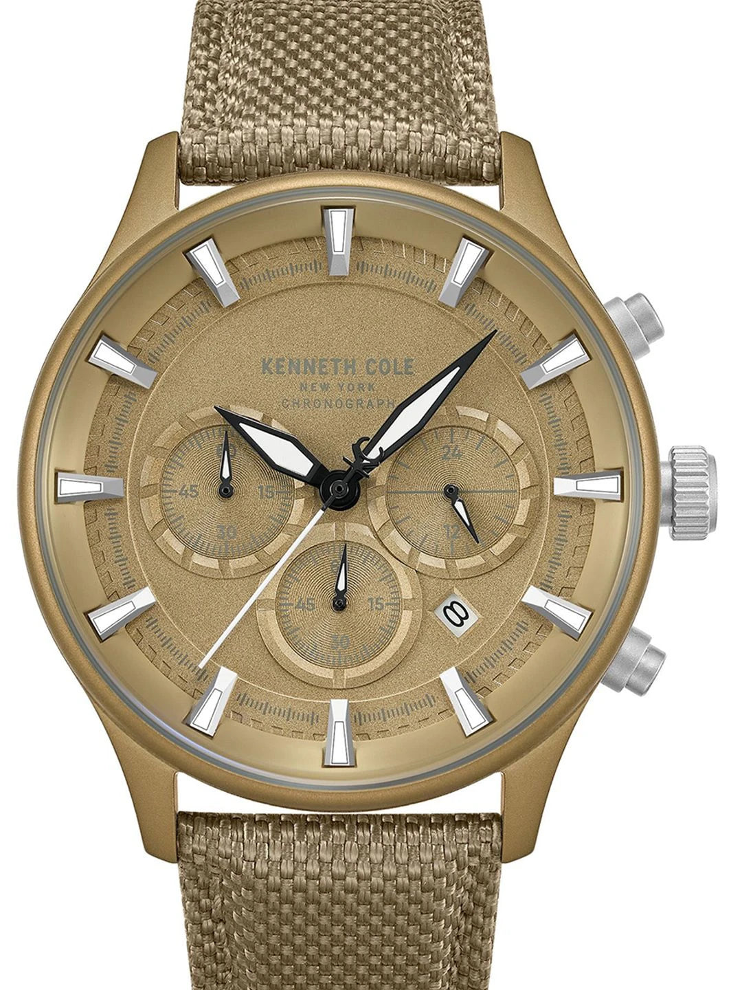 Kenneth Cole Quartz Khaki Round Dial Sports Watch - KCWGO0058403MNW