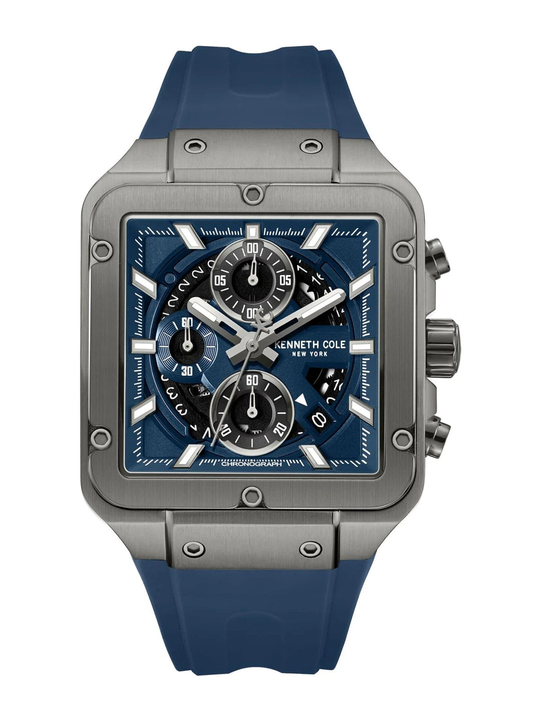 Kenneth Cole Round Blue Dial Analog Watch - KCWGO0065501MNW