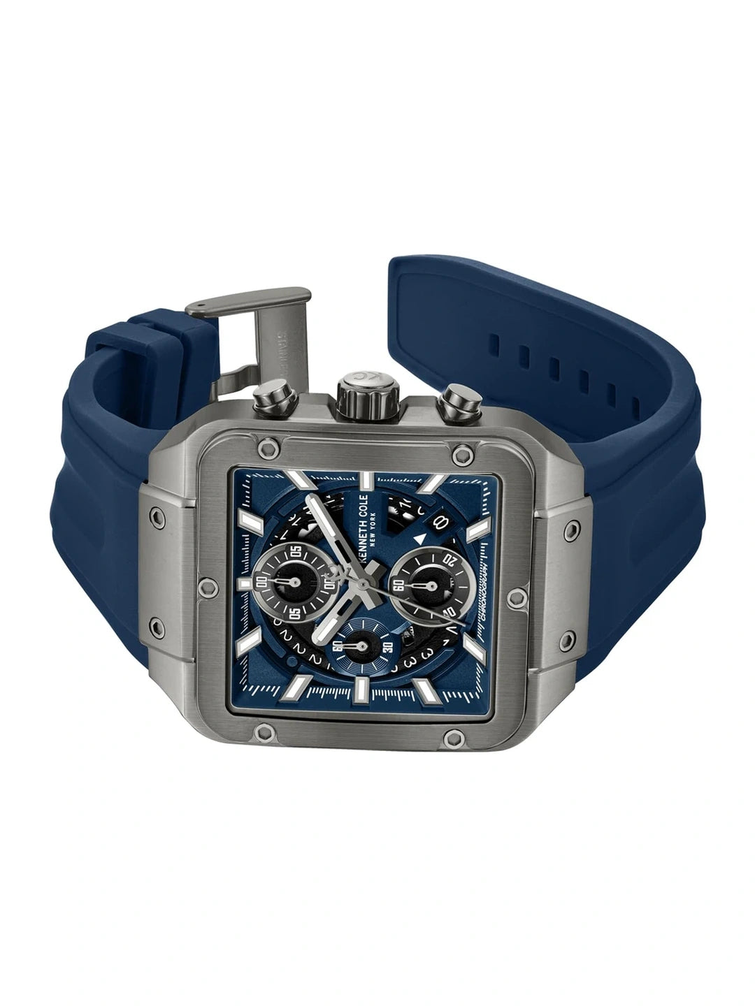 Kenneth Cole Round Blue Dial Analog Watch - KCWGO0065501MNW