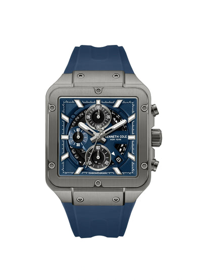 Kenneth Cole Round Blue Dial Analog Watch - KCWGO0065501MNW