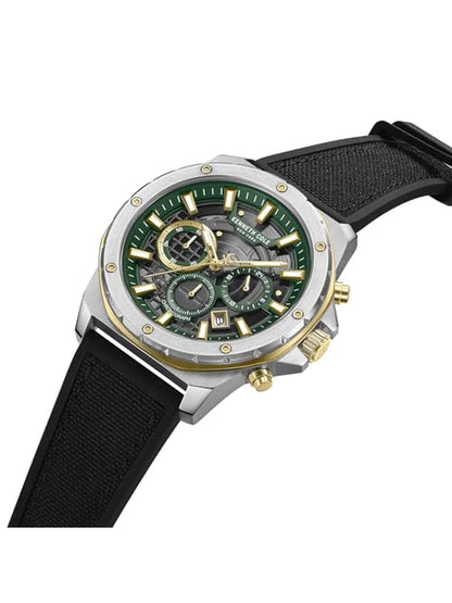 Kenneth Cole Round Green Dial Analog Watch - KCWGO0087603MNW