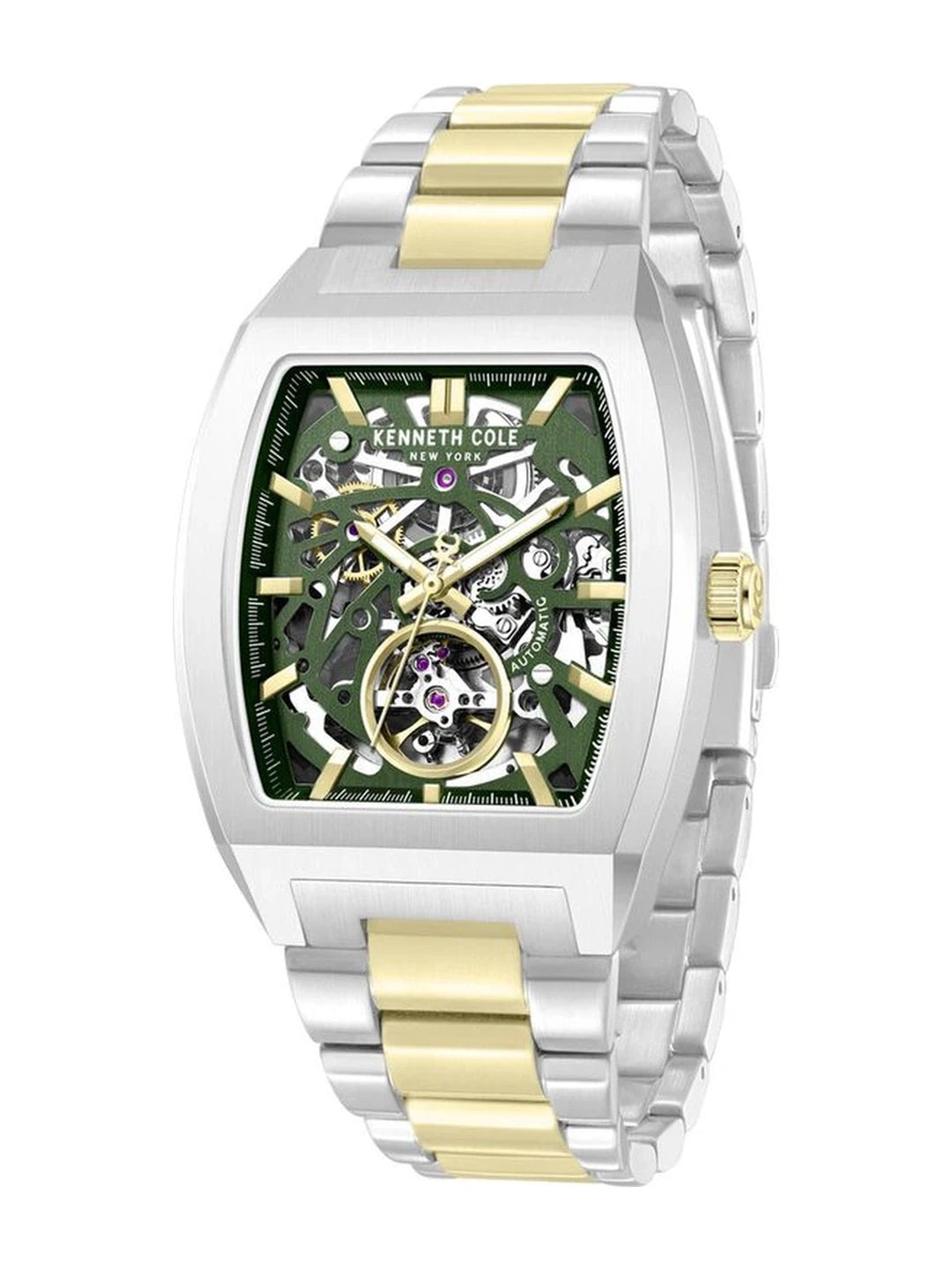 Kenneth Cole Rectangle Green Dial Analog Watch - KCWGY0077506MNW