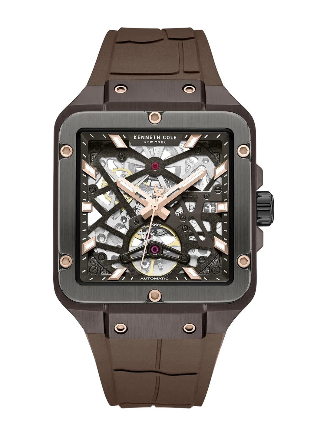Kenneth Cole Round Brown Dial Analog Watch - KCWGZ0065402MN