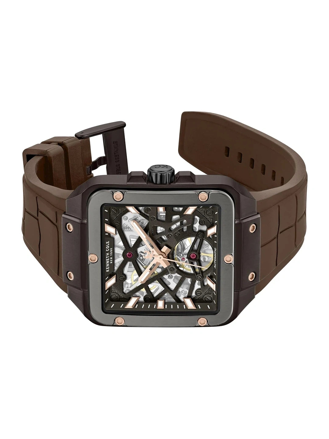 Kenneth Cole Round Brown Dial Analog Watch - KCWGZ0065402MN