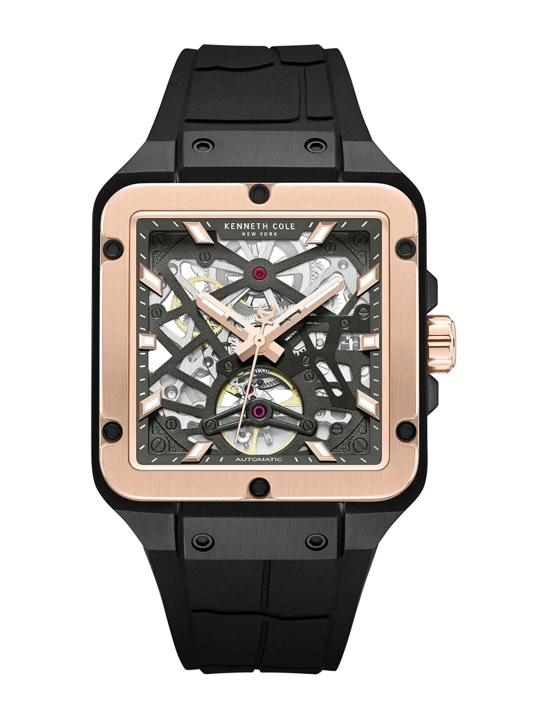 Kenneth Cole Automatic Drop 2 Gun Round Dial 'S Analog Watch - KCWGZ0065403MN