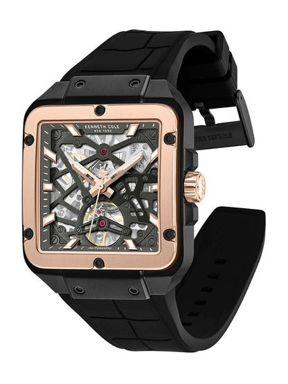 Kenneth Cole Automatic Drop 2 Gun Round Dial 'S Analog Watch - KCWGZ0065403MN
