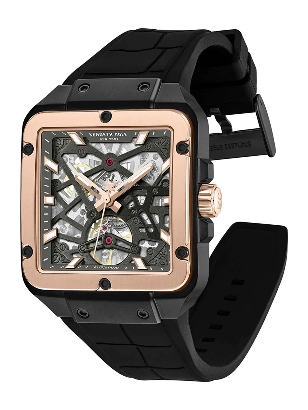 Kenneth Cole Automatic Drop 2 Gun Round Dial Analog Watch - KCWGZ0065403MN