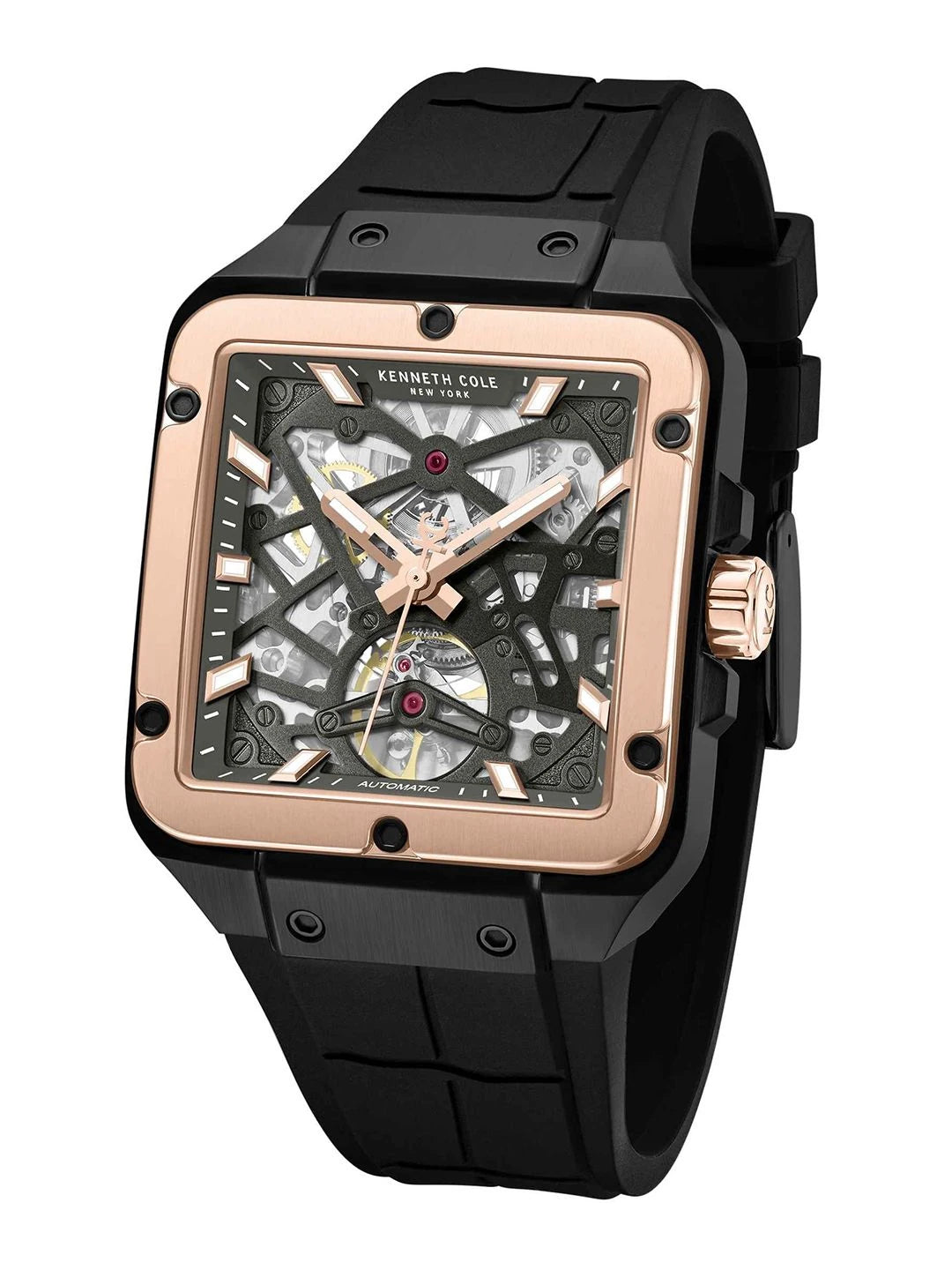 Kenneth Cole Automatic Drop 2 Gun Round Dial 'S Analog Watch - KCWGZ0065403MN
