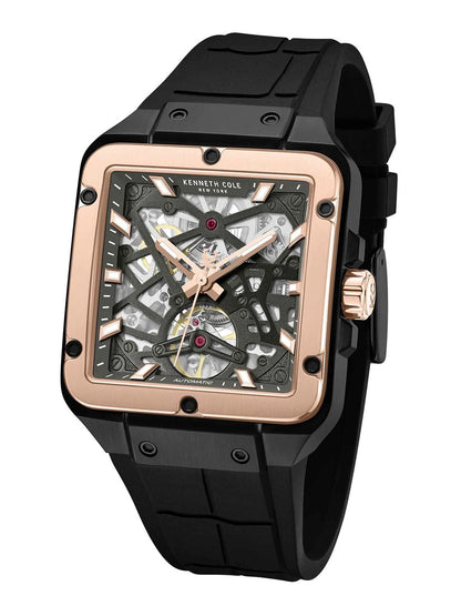 Kenneth Cole Automatic Drop 2 Gun Round Dial 'S Analog Watch - KCWGZ0065403MN