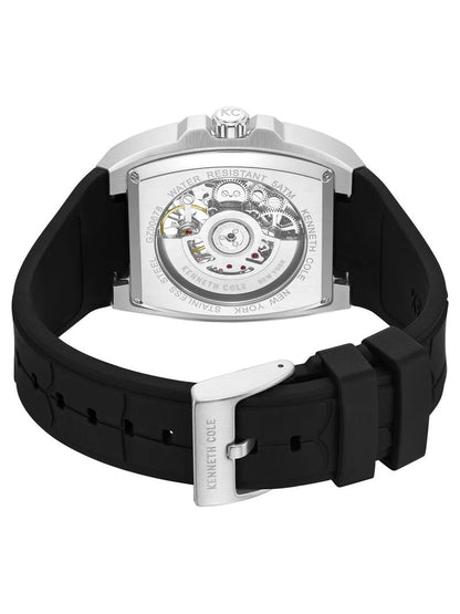 Kenneth Cole Rectangle Silver Dial Analog Watch - KCWGZ0067803MN