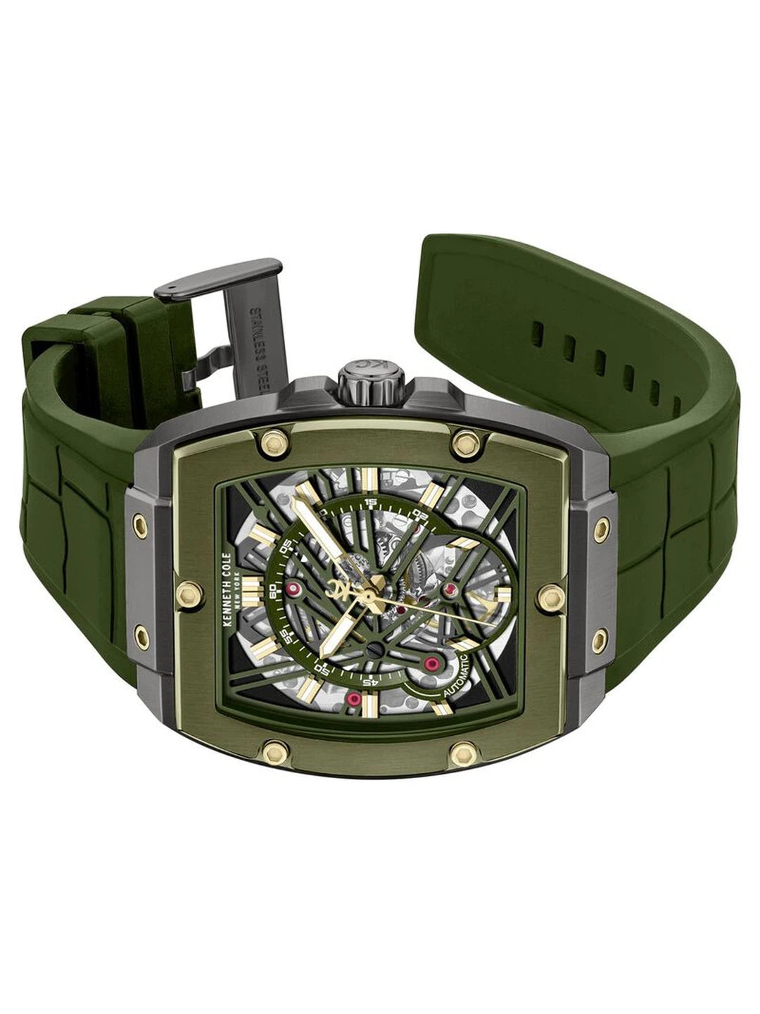 Kenneth Cole Rectangle Green Dial Analog Watch - KCWGZ0067804MN