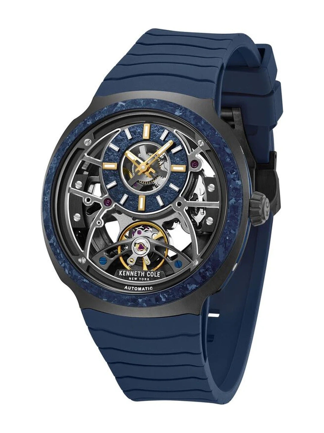 Kenneth Cole Round Blue Dial Analog Watch - KCWGZ0104701MNW