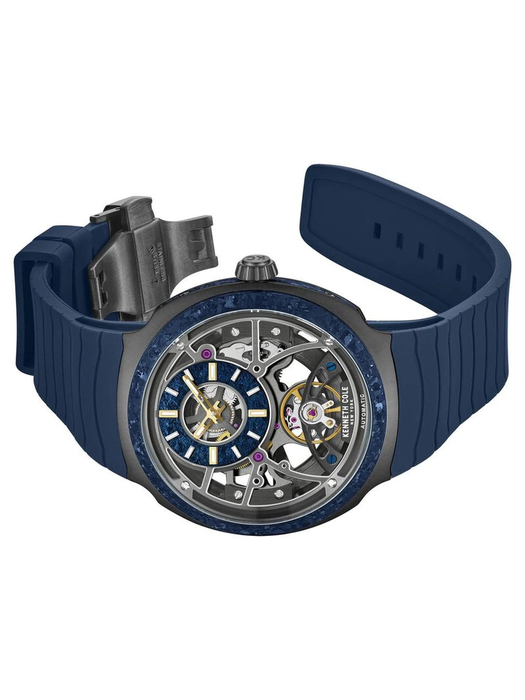 Kenneth Cole Round Blue Dial Analog Watch - KCWGZ0104701MNW