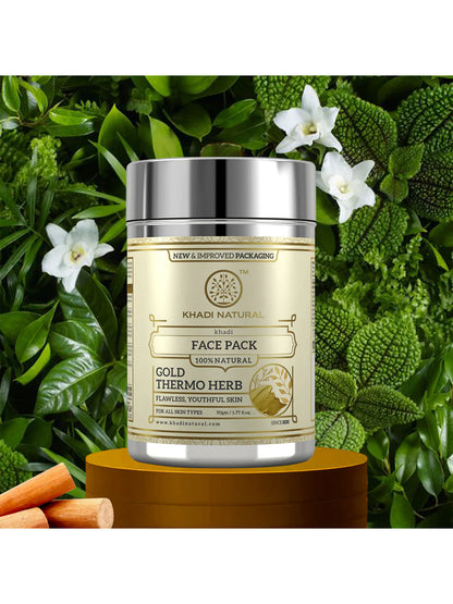 Khadi Natural Gold Thermo Herb Face Pack