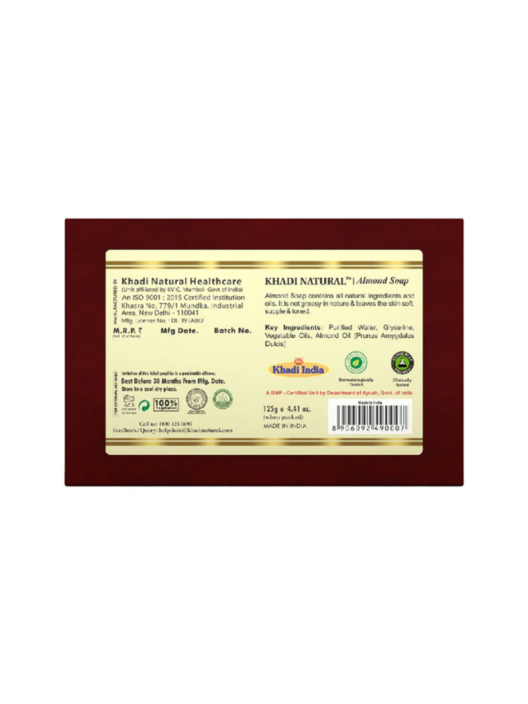 Khadi Natural Almond Soap