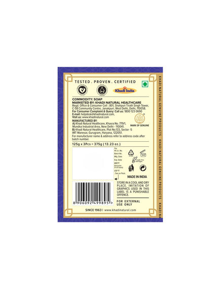 Khadi Natural Pure Lavender Soap