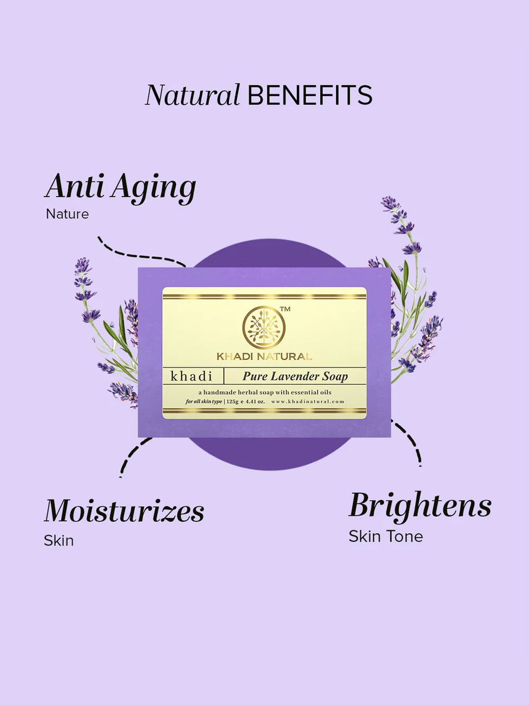 Khadi Natural Pure Lavender Soap
