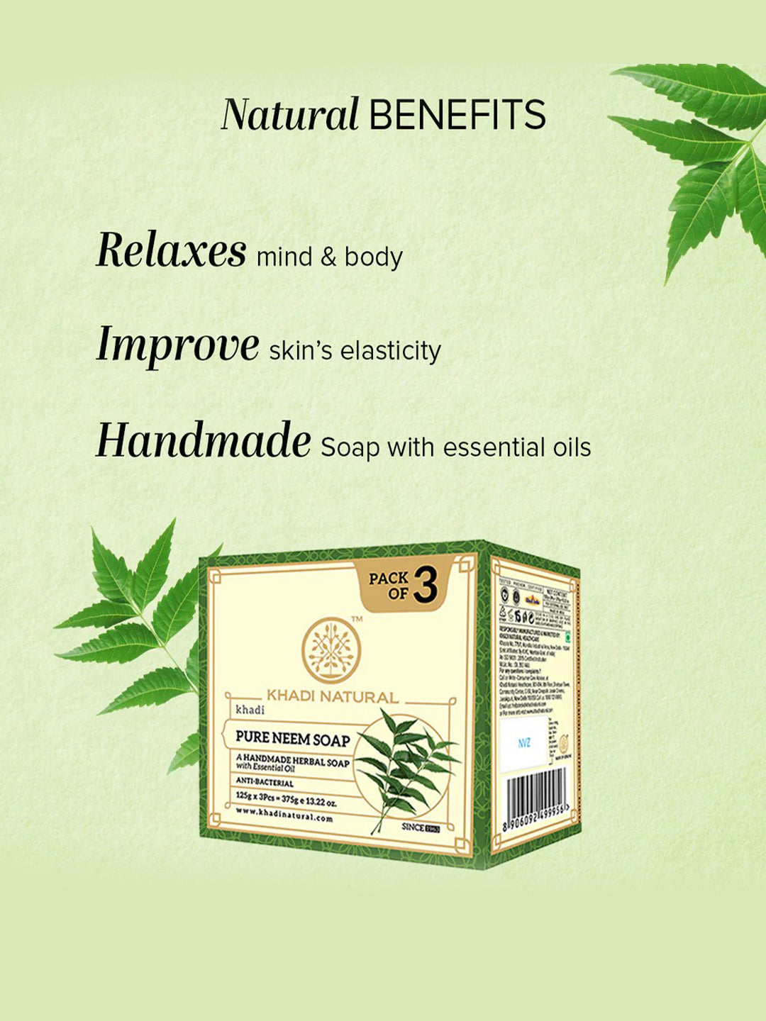 Khadi Natural Pure Neem Soap