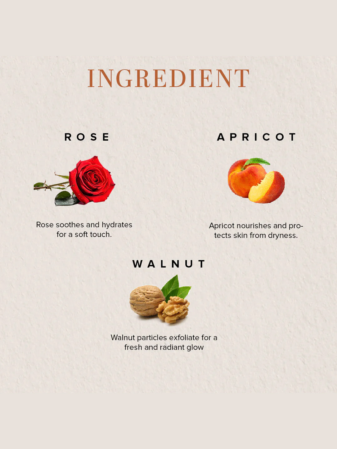 Khadi Natural Rose & Apricot Walnut Scrub