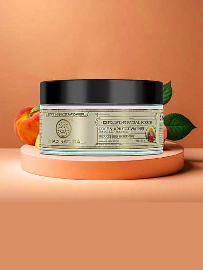 Khadi Natural Rose & Apricot Walnut Scrub