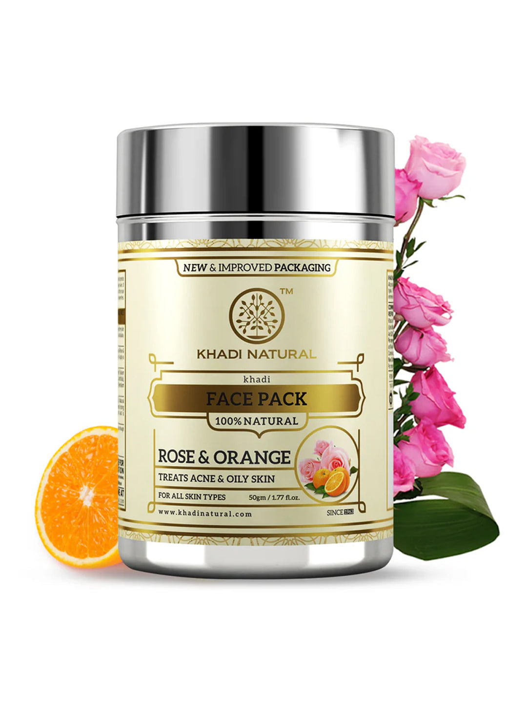 Khadi Natural Rose & Orange Face Pack